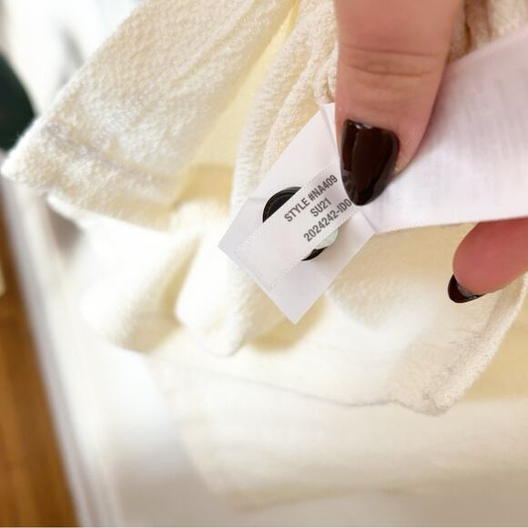 Madewell Jacquard Square Neck Puff Sleeve Top Cotton Blend Button-Down Size S - Picture 6 of 7